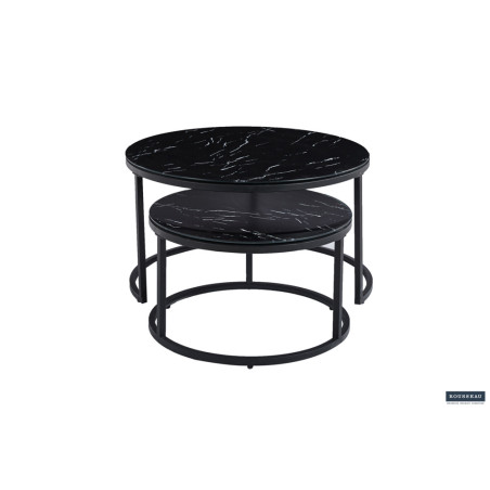 Table basse 80-60 x 80-60 cm BALTIC plateau en verre
