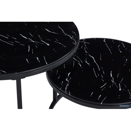 Table basse 80-60 x 80-60 cm BALTIC plateau en verre