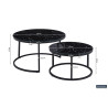 Table basse 80-60 x 80-60 cm BALTIC plateau en verre