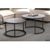 Table basse 80-60 x 80-60 cm BALTIC plateau en verre