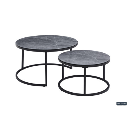 Table basse 80-60 x 80-60 cm BALTIC plateau en verre