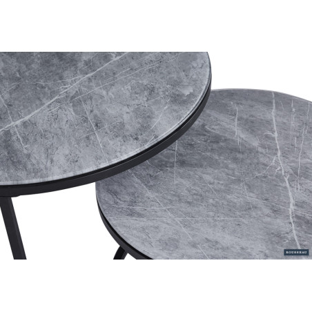Table basse 80-60 x 80-60 cm BALTIC plateau en verre