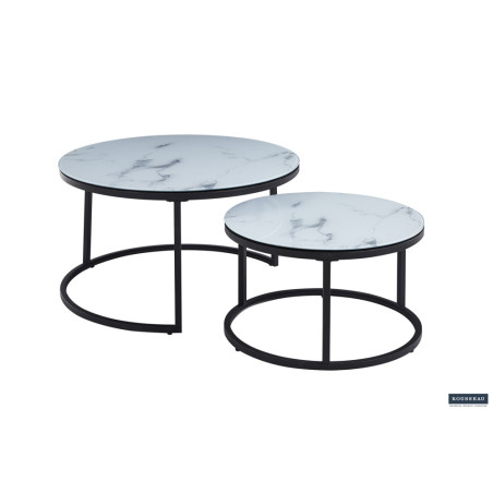Table basse 80-60 x 80-60 cm BALTIC plateau en verre