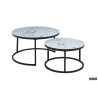 Table basse 80-60 x 80-60 cm BALTIC plateau en verre