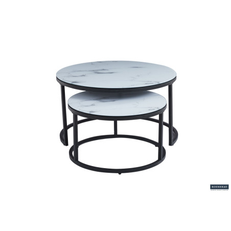 Table basse 80-60 x 80-60 cm BALTIC plateau en verre