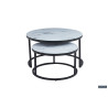 Table basse 80-60 x 80-60 cm BALTIC plateau en verre