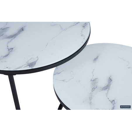 Table basse 80-60 x 80-60 cm BALTIC plateau en verre