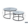 Table basse 80-60 x 80-60 cm BALTIC plateau en verre