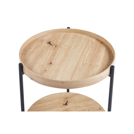 Table basse DAHLIA en décor chêne vieilli