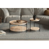 Table basse DAHLIA en décor chêne vieilli