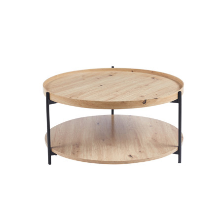 Table basse DAHLIA en décor chêne vieilli