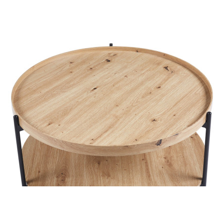 Table basse DAHLIA en décor chêne vieilli