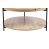 Table basse DAHLIA en décor chêne vieilli