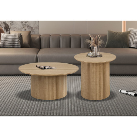 Table basse ronde SOLENZO, plusieurs coloris