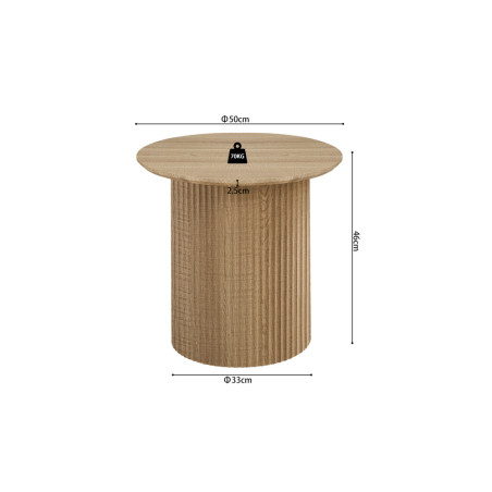 Table basse ronde SOLENZO, plusieurs coloris