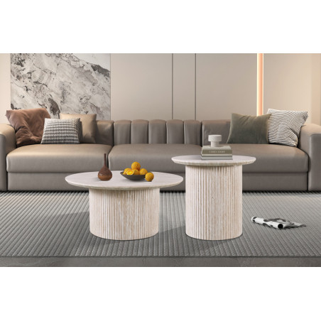 Table basse ronde SOLENZO, plusieurs coloris