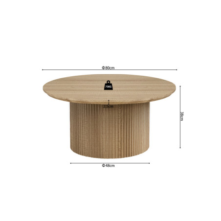 Table basse ronde SOLENZO, plusieurs coloris