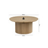 Table basse ronde SOLENZO, plusieurs coloris