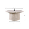 Table basse ronde SOLENZO, plusieurs coloris