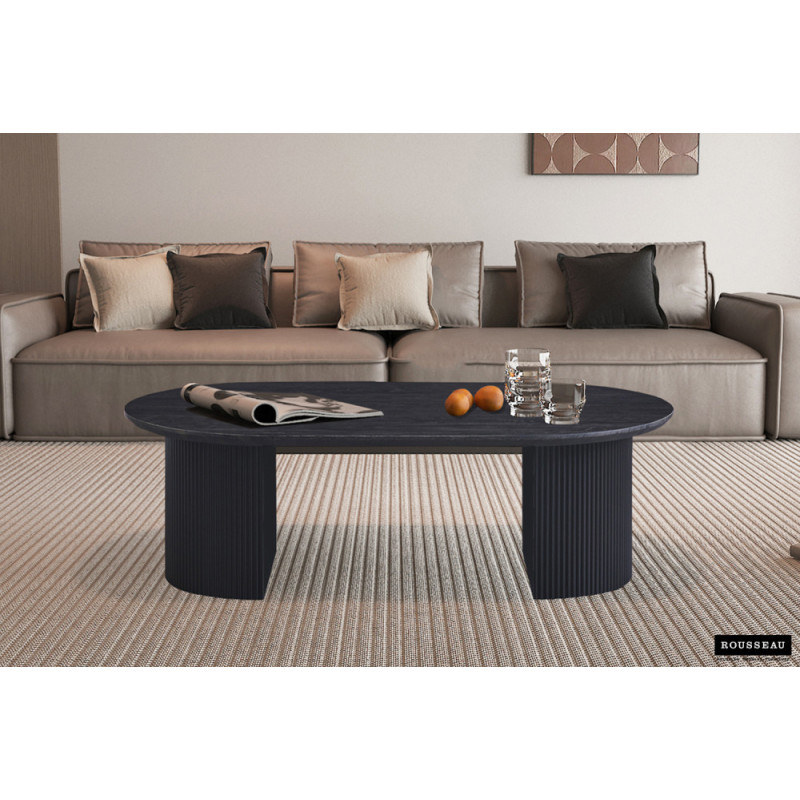 Table basse ovale 120 cm SOLENZO, plusieurs coloris
