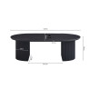 Table basse ovale 120 cm SOLENZO, plusieurs coloris