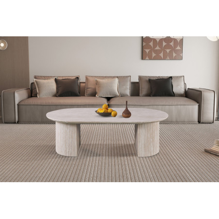 Table basse ovale 120 cm SOLENZO, plusieurs coloris