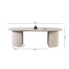 Table basse ovale 120 cm SOLENZO, plusieurs coloris