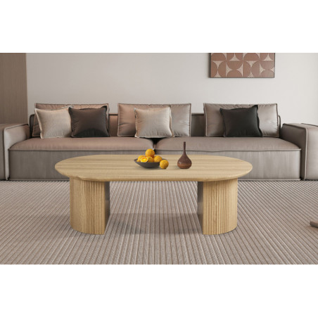 Table basse ovale 120 cm SOLENZO, plusieurs coloris
