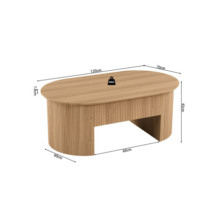 Table basse 120 cm SOLENZO, plusieurs coloris