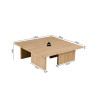 Table basse 120 x 120 cm ARGILE, plusieurs coloris