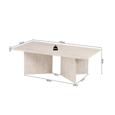 Table basse 125 x 65 cm LITTORAL, plusieurs coloris