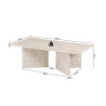 Table basse 125 x 65 cm LITTORAL, plusieurs coloris