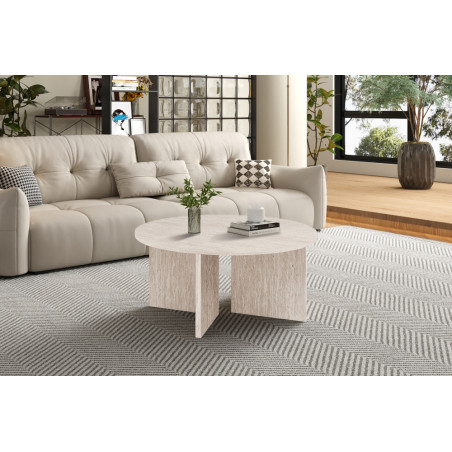 Table basse ronde 90 x 90 cm DORIANE, plusieurs coloris