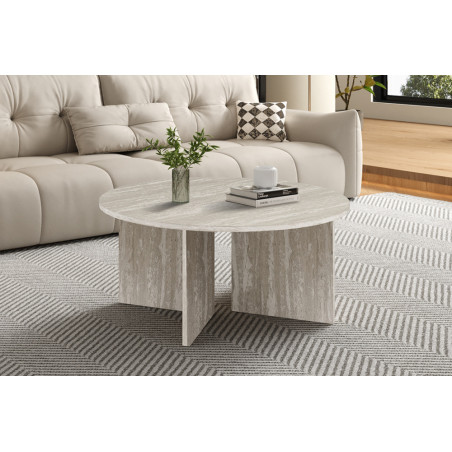 Table basse ronde 90 x 90 cm DORIANE, plusieurs coloris