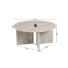 Table basse ronde 90 x 90 cm DORIANE, plusieurs coloris
