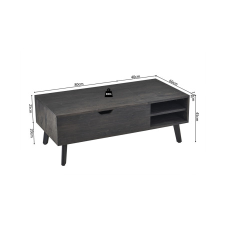 Table basse 120 x 60 cm JUNIPER, plusieurs coloris