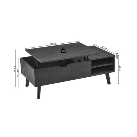 Table basse 120 x 60 cm JUNIPER, plusieurs coloris