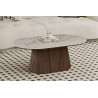 Table basse 120 cm VALDORA plateau en pierre frittée