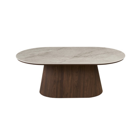 Table basse 120 cm VALDORA plateau en pierre frittée