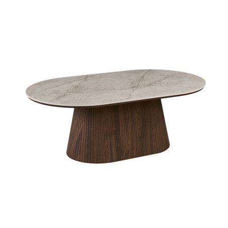 Table basse 120 cm VALDORA plateau en pierre frittée