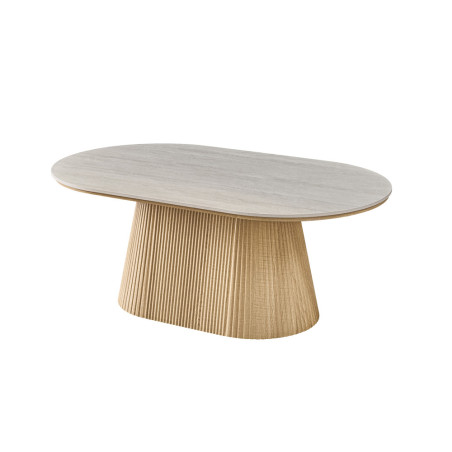 Table basse 120 cm VALDORA plateau en pierre frittée