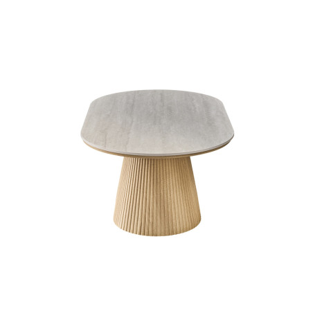 Table basse 120 cm VALDORA plateau en pierre frittée