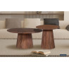 Table basse ronde MANGALA en manguier massif