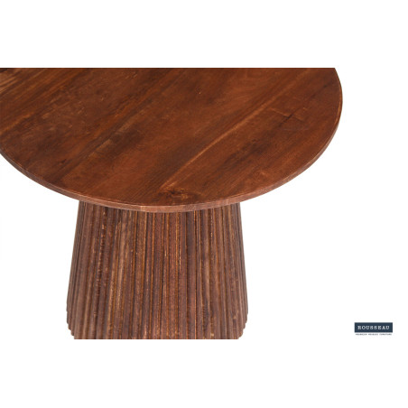 Table basse ronde MANGALA en manguier massif