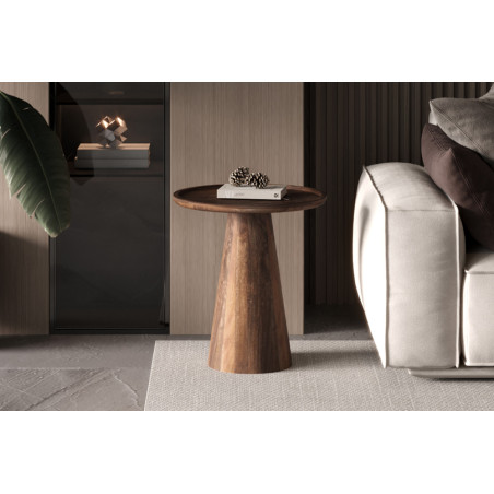 Table basse ronde JUJUBE en manguier massif