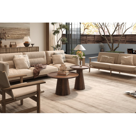 Table basse ronde JUJUBE en manguier massif