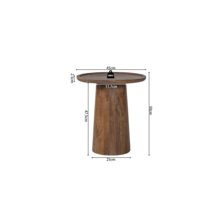 Table basse ronde JUJUBE en manguier massif