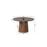 Table basse ronde JUJUBE en manguier massif