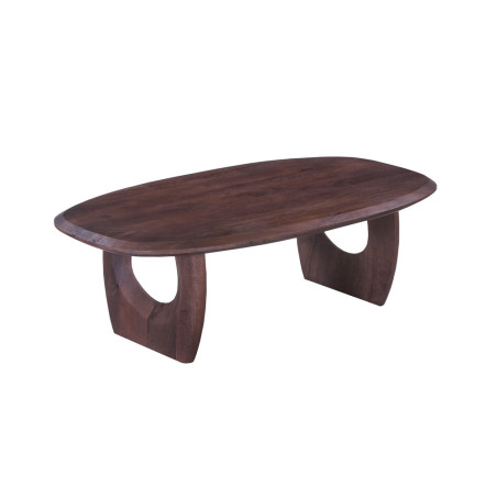 Table basse ovale 130 x 70 cm BRUYERE en manguier massif