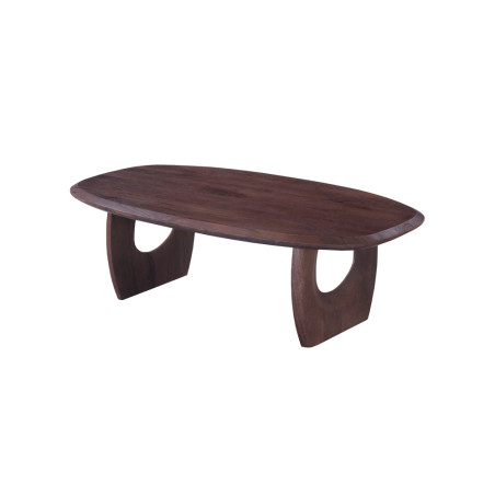 Table basse ovale 130 x 70 cm BRUYERE en manguier massif